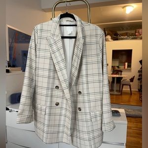 H&M plaid blazer
